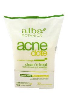 U-Tow-acnedote-clean-'n-treat-daily-cleansing-towelettes-by-alba-botanica 30 Pc