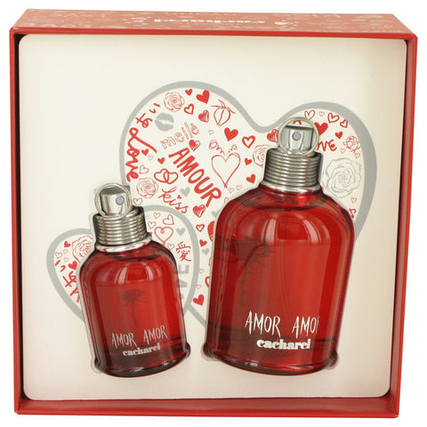 W-Gift-amor-amor-by-cacharel Gift Set -- 3.4 oz EDT Spray + 1 oz EDT Spray