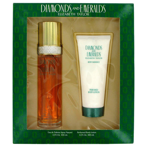 W-Gift-diamonds-&-emeralds-by-elizabeth-taylor Gift Set -- 3.3 oz EDT Spray + 3.3 oz Body Lotion