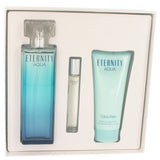 W-Gift-eternity-aqua-by-calvin-klein Gift Set -- 3.4 oz EDP Spray + 3.4 oz Body Lotion + .33 oz Mini EDP Roller Ball