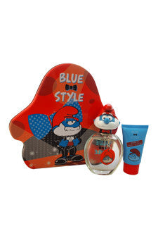 K-Gift-the-smurfs-blue-style-papa-by-first-american-brands Gift Set 3.4oz EDT Spray| 2.5oz Shower Gel| Papa Key Chain