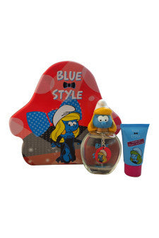 K-Gift-the-smurfs-blue-style-smurfette-by-first-american-brands Gift Set 3.4oz EDT Spray| 2.5oz Shower Gel| Smurfette Key Chain