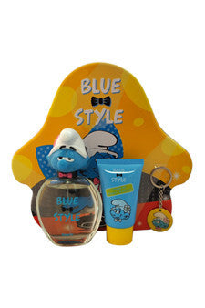 K-Gift-the-smurfs-blue-style-vanity-by-first-american-brands Gift Set 3.4oz EDT Spray| 2.5oz Shower Gel| Vanity Key Chain