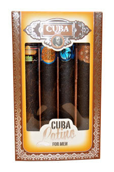 M-Gift-cuba-latino-collection-by-cuba Gift Set 1.17oz Cuba Copacabana EDT Spray| 1.17oz Cuba Maya EDT Spray| 1.17oz Cuba Carnaval EDT Spray| 1.17oz Cuba Cactus EDT Spray