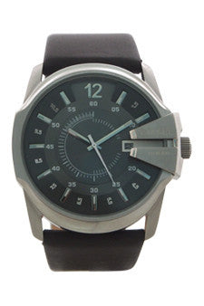 M-Wat-dz1206-silver-dial-brown-leather-strap-watch-by-diesel 1 Pc 