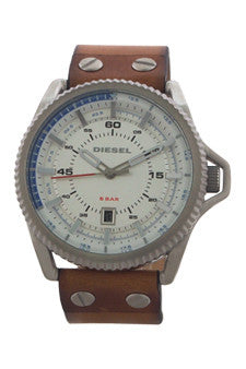 M-Wat-dz1715-rollcage-light-brown-leather-strap-watch-by-diesel 1 Pc 