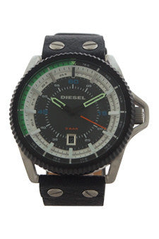 M-Wat-dz1717-rollcage-black-leather-strap-watch-by-diesel 1 Pc 