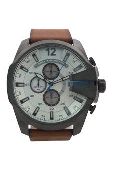 M-Wat-dz4280-chronograph-tan-leather-strap-watch-by-diesel 1 Pc 