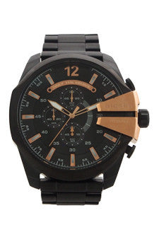 M-Wat-dz4309-chronograph-mega-chief-black-ion-plated-stainless-steel-bracelet-watch-by-diesel 1 Pc 