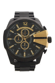 M-Wat-dz4338-chronograph-mega-chief-black-ion-plated-stainless-steel-bracelet-watch-by-diesel 1 Pc 