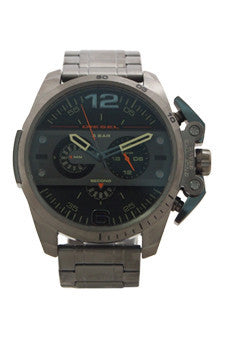 M-Wat-dz4363-chronograph-ironside-gunmetal-ion-plated-stainless-steel-bracelet-watch-by-diesel 1 Pc 