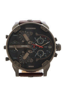 M-Wat-dz7314-mr.-daddy-2.0-brown-leather-strap-watch-by-diesel 1 Pc 