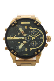 M-Wat-dz7333-mr-daddy-2.0-gold-tone-ion-plated-stainless-steel-bracelet-watch-by-diesel 1 Pc 