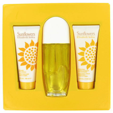 W-Gift-sunflowers-by-elizabeth-arden Gift Set -- 3.3 oz EDT Spray + 3.3 oz Hydrating Cream Cleanser + 3.3. oz Body Lotion