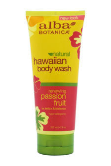 U-BodW-hawaiian-passion-fruit-body-wash-by-alba-botanica 7 oz 