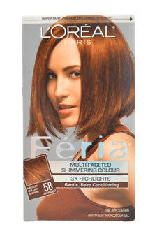 U-HaiC-feria-multi-faceted-shimmering-color-3x-highlights#58-medium-golden-brown-warmer-by-l'oreal-paris 1 Application 