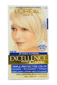 U-HaiC-excellence-creme-blonde-supreme-#-01-high-lift-extra-light-ash-blonde---cooler-by-l'oreal-paris 1 Application 