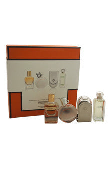 W-Gift-hermes-miniature-fragrance-coffret-by-hermes Gift Set 0.25oz Jour d'Hermes EDP Splash| 0.25oz Eau Des Merveilles EDT Splash| 0.16oz Voyage d'Hermes EDT Splash| 0.25oz Un Jardin Sur le Nil EDT Splash