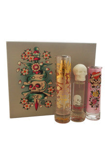 W-Gift-ed-hardy-coffret-by-christian-audigier Gift Set 1oz Ed Hardy EDP Spray| 1.7oz Ed Hardy Love Is... EDP Spray| 1oz Ed Hardy Skulls & Roses EDP Spray