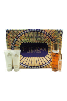 W-Gift-white-diamonds-by-elizabeth-arden Gift Set 3.3oz EDT Spray| 0.5oz EDP Spray| 3.3oz Moisturizing Body Wash| 3.3oz Body Cream