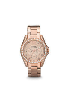 W-Wat-es2811p-riley-multifunction-rose-tone-stainless-steel-watch-by-fossil 1 Pc 