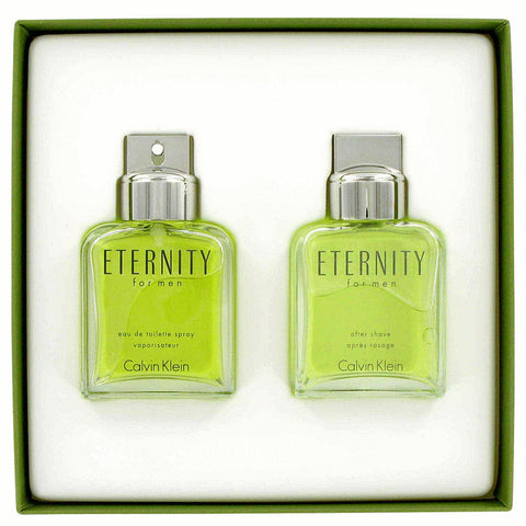 M-Gift-eternity-by-calvin-klein Gift Set -- 3.4 oz EDT Spray + 3.4 oz After Shave